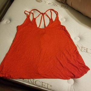 Dark orangish red tank